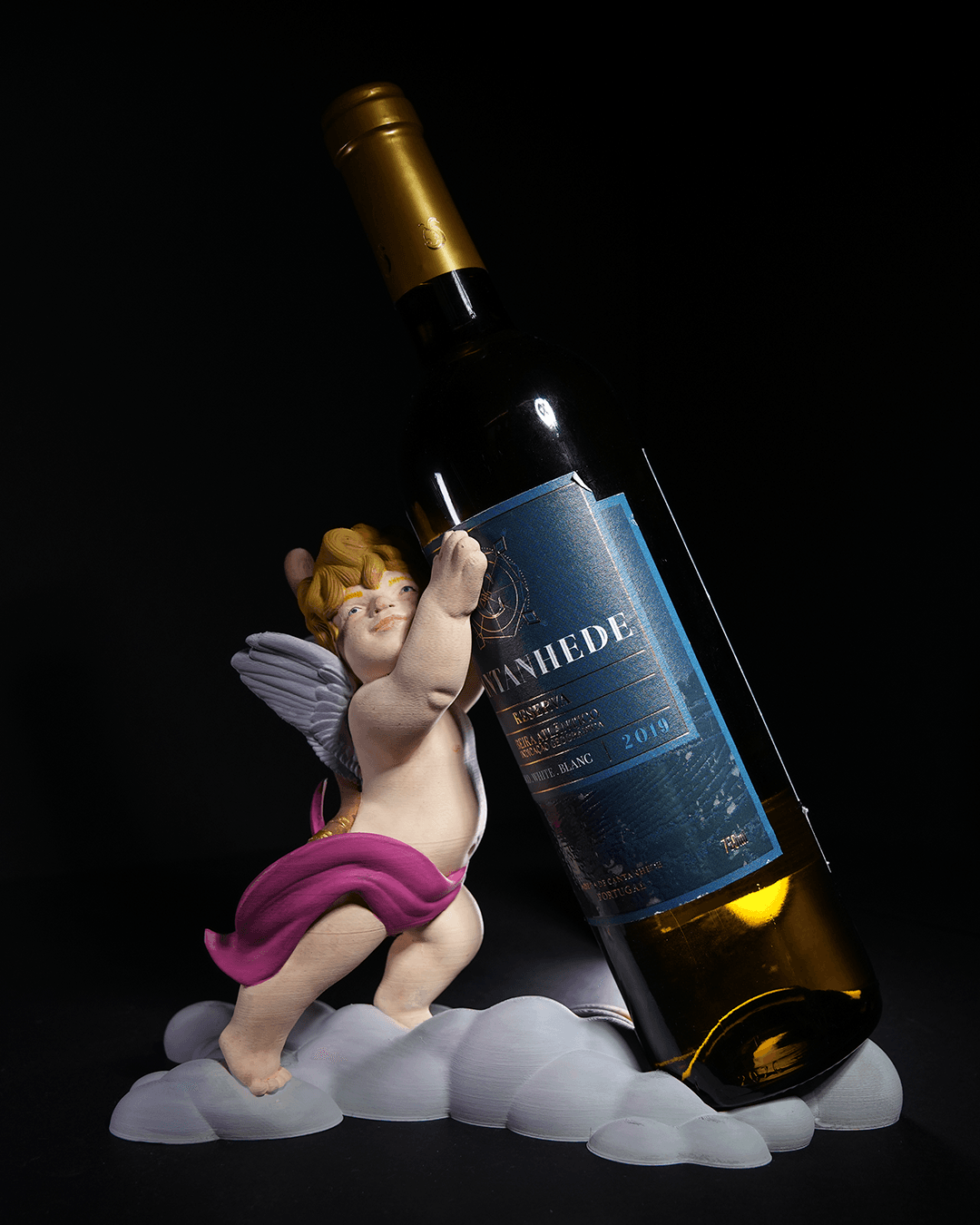 Cupid wine holder